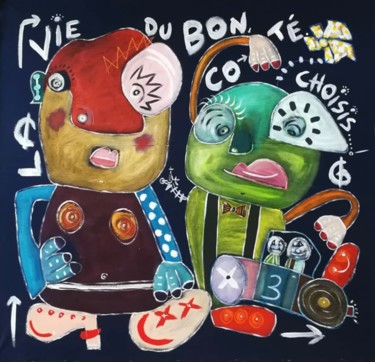 Картина под названием "LA VIE" - L.Gréo, Подлинное произведение искусства, Акрил Установлен на Деревянная рама для носилок