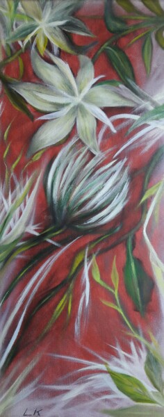 Peinture intitulée "Fleurs de rome" par L.Kissner, Œuvre d'art originale, Huile