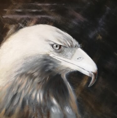 Painting titled "Eagle" by L.Kissner, Original Artwork, Oil