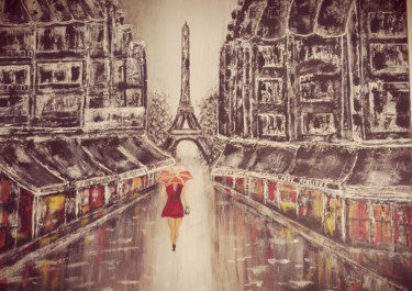 Peinture intitulée "«Mardi pluvieux sur…" par Laetitia Meulensteen Voutat, Œuvre d'art originale, Acrylique