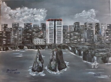 Картина под названием "Beirut, City by the…" - L'Orientaliste, Подлинное произведение искусства, Акрил