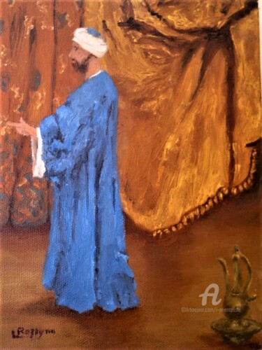 Painting titled "THE PROSPECTIVE RUG…" by L'Orientaliste, Original Artwork, Oil