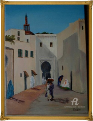 Malerei mit dem Titel "Near the Kasbah, Ta…" von L'Orientaliste, Original-Kunstwerk, Öl