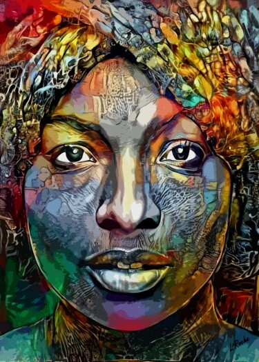 Arts numériques intitulée "Le monde d'en face…" par L.Roche, Œuvre d'art originale, Acrylique
