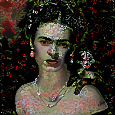 Arte digitale intitolato "Frida et Titi - Mix…" da L.Roche, Opera d'arte originale, Acrilico