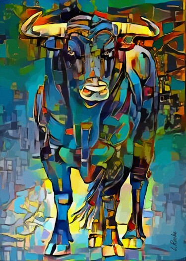 Digitale Kunst mit dem Titel "Color Toro - Mix me…" von L.Roche, Original-Kunstwerk, Acryl