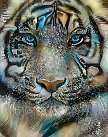 Digital Arts titled "Leo blanco" by L.Roche, Original Artwork, Acrylic