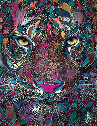 Arts numériques intitulée "Tiger 795" par L.Roche, Œuvre d'art originale, Acrylique