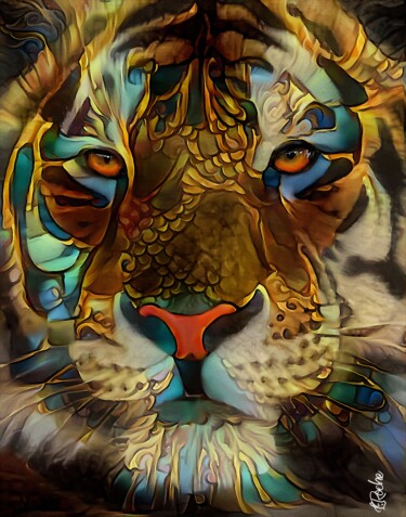 Digital Arts titled "Eloy - Tiger" by L.Roche, Original Artwork, 2D Digital Work