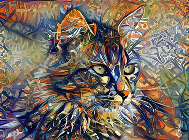 Arts numériques intitulée "El gato de Lisboa -…" par L.Roche, Œuvre d'art originale, Acrylique