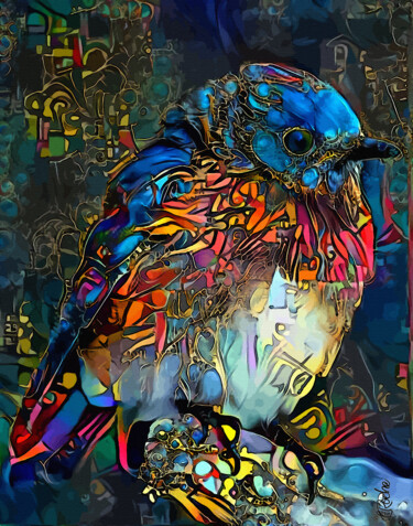 Digitale Kunst mit dem Titel "Titi color" von L.Roche, Original-Kunstwerk, Acryl