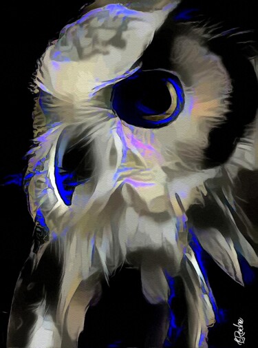 Arte digital titulada "Blanca de noche" por L.Roche, Obra de arte original, Acrílico