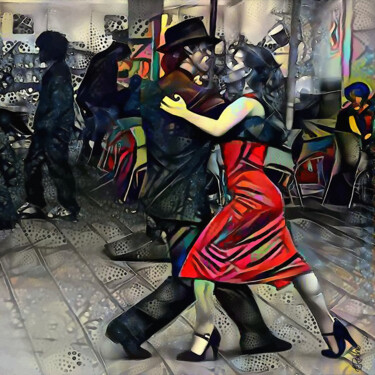Digital Arts titled "Tango gitano callej…" by L.Roche, Original Artwork, Acrylic