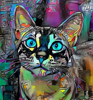 "Friskito - cat, mix…" başlıklı Dijital Sanat L.Roche tarafından, Orijinal sanat, Akrilik