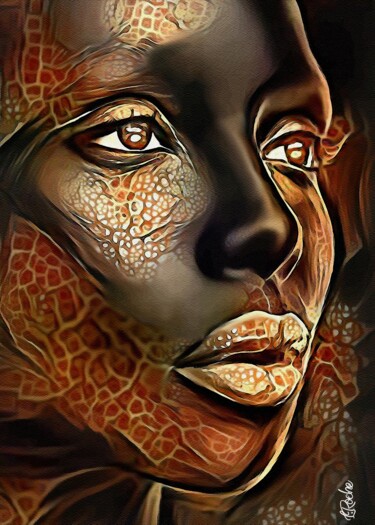 Digital Arts titled "Reina Savana" by L.Roche, Original Artwork, Acrylic