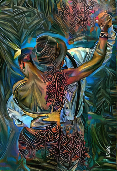 Digitale Kunst mit dem Titel "Jungle Salsa, mix m…" von L.Roche, Original-Kunstwerk, Acryl
