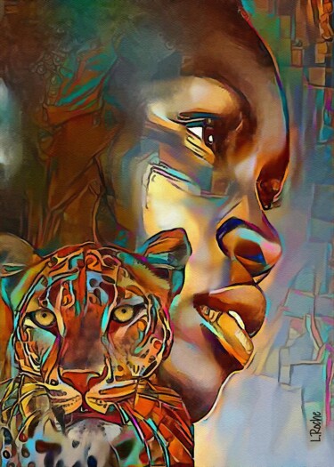 Digital Arts titled "Aroma de Africa" by L.Roche, Original Artwork, Acrylic