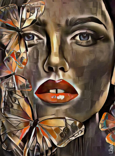 Digital Arts titled "Janice Mariposa" by L.Roche, Original Artwork, Acrylic