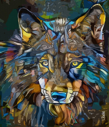 Arts numériques intitulée "Lobo de Seda" par L.Roche, Œuvre d'art originale, Travail numérique 2D