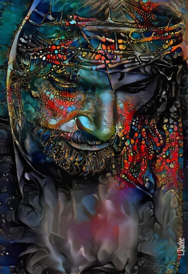 Arts numériques intitulée "Jesus 2021" par L.Roche, Œuvre d'art originale, Acrylique