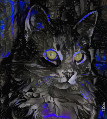 Arts numériques intitulée "Fraïm, cat - Mix me…" par L.Roche, Œuvre d'art originale, Acrylique