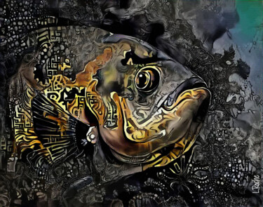 Arte digitale intitolato "Big Fish" da L.Roche, Opera d'arte originale, Lavoro digitale 2D