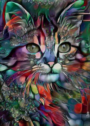 Arts numériques intitulée "Zangane, cat" par L.Roche, Œuvre d'art originale, Acrylique