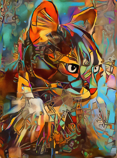 Digital Arts με τίτλο "Winy, cat" από L.Roche, Αυθεντικά έργα τέχνης, Ακρυλικό