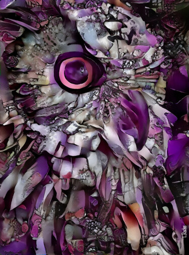 Digitale Kunst mit dem Titel "Noche Cardinal" von L.Roche, Original-Kunstwerk, 2D digitale Arbeit