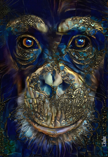 Arts numériques intitulée "Baptista, Monkey" par L.Roche, Œuvre d'art originale, Travail numérique 2D