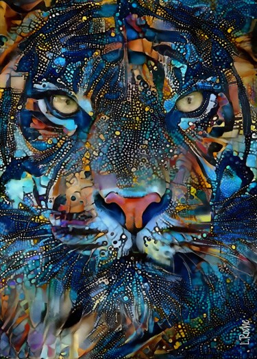 Arte digital titulada "Jong, tiger" por L.Roche, Obra de arte original, Trabajo Digital 2D