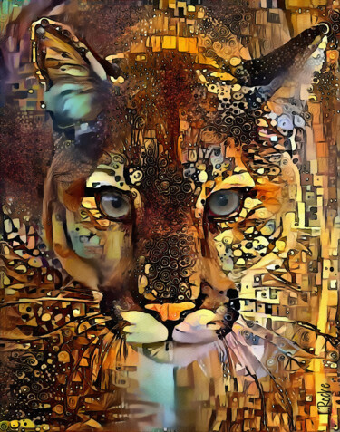 Digital Arts titled "Puma Gold" by L.Roche, Original Artwork, 2D Digital Work