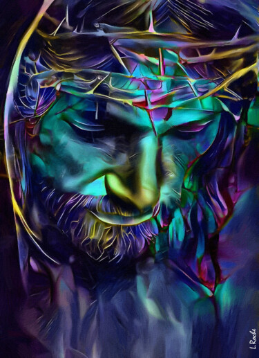 Pintura intitulada "Jesus Luz" por L.Roche, Obras de arte originais, Trabalho Digital 2D