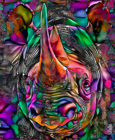 Digital Arts titled "Rhino Candy" by L.Roche, Original Artwork, 2D Digital Work