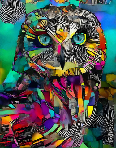 Цифровое искусство под названием "Syboo, owl" - L.Roche, Подлинное произведение искусства, 2D Цифровая Работа