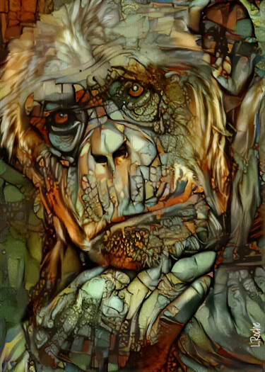 Arts numériques intitulée "Sherif, monkey" par L.Roche, Œuvre d'art originale, Acrylique