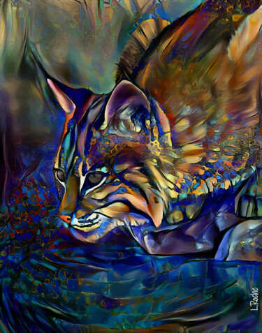 Digital Arts titled "Sed, Lynx" by L.Roche, Original Artwork, 2D Digital Work