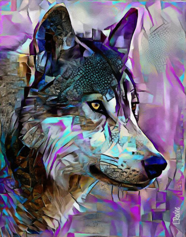 Digital Arts titled "Perfil Lobo" by L.Roche, Original Artwork, 2D Digital Work