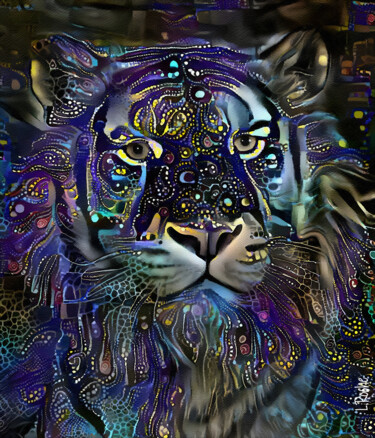 Arts numériques intitulée "Serdar, tiger" par L.Roche, Œuvre d'art originale, Travail numérique 2D