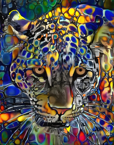 Arte digitale intitolato "Marmol Leopardo" da L.Roche, Opera d'arte originale, Lavoro digitale 2D