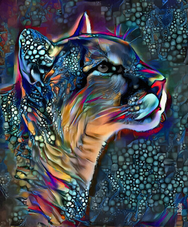 Digital Arts titled "Young Leo" by L.Roche, Original Artwork, Acrylic