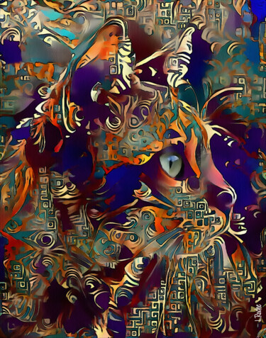 Digital Arts titled "Alper, cat" by L.Roche, Original Artwork, 2D Digital Work