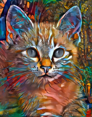 Digital Arts titled "Ellie, cat" by L.Roche, Original Artwork, 2D Digital Work