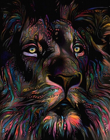 Digital Arts titled "Néron, Lion" by L.Roche, Original Artwork, 2D Digital Work