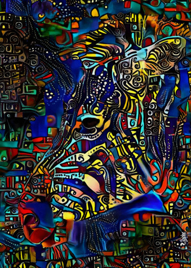 Digitale Kunst mit dem Titel "Zeby Gaudi" von L.Roche, Original-Kunstwerk, 2D digitale Arbeit