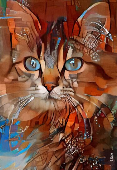 Digitale Kunst mit dem Titel "Shona 2022, cat" von L.Roche, Original-Kunstwerk, 2D digitale Arbeit