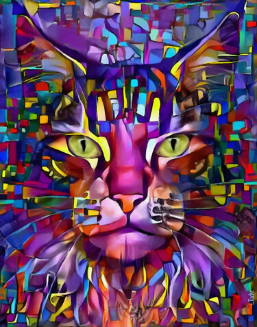 Digital Arts titled "Salakis, cat" by L.Roche, Original Artwork, 2D Digital Work