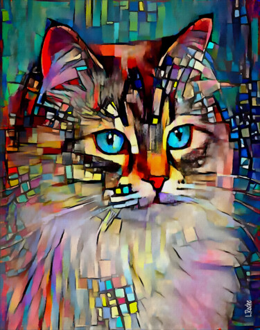 Цифровое искусство под названием "Elune, cat" - L.Roche, Подлинное произведение искусства, 2D Цифровая Работа