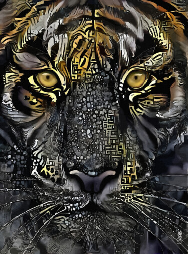 Artes digitais intitulada "Doro tiger" por L.Roche, Obras de arte originais, Trabalho Digital 2D