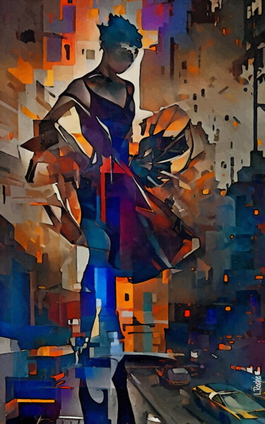 Digital Arts titled "Dancing in the stre…" by L.Roche, Original Artwork, Acrylic